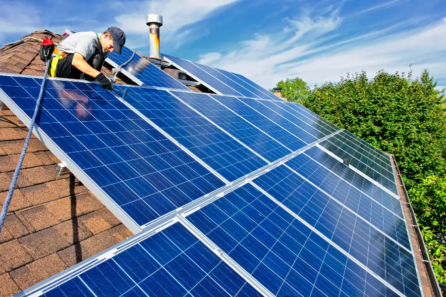 residential solar panel installation